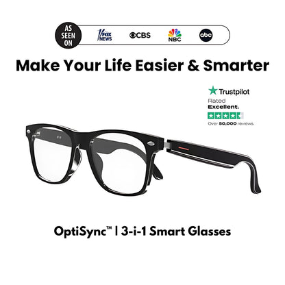 OptiSync™ | 3-i-1 Smart Glasses - beskytter dine øjne og holder dig forbundet