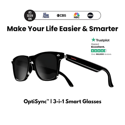 OptiSync™ | 3-i-1 Smart Glasses - beskytter dine øjne og holder dig forbundet