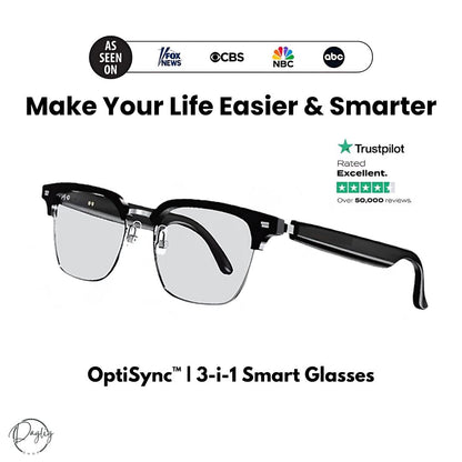 OptiSync™ | 3-i-1 Smart Glasses - beskytter dine øjne og holder dig forbundet